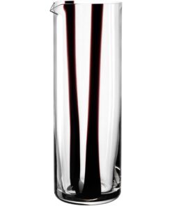 LEONARDO HOME BANDA NERA Krug • handgefertigtes Glas • modernes Design • Hochwertiger Tischkrug • stylischer Wasserkrug