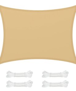 SONGMICS Wasserscheidender Sonnensegel GSH34EY, reißfestes Polyester, UV-Schutz 93%, Terrasse, Garten, Balkon, 3 x 4 m,