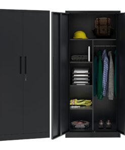STEELSØN Regulus Metallschrank abschließbar - Ideal für Angehörige der Familie - Passend für den Schlafzimmerbereich - 6