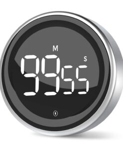 LIORQUE Digitaler Küchentimer für Sportler und Küchenhilfen mit Großem LED-Bildschirm und Magnetanhafter-framework