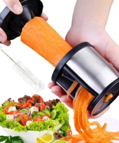 XREXS Edelstahl Spiralschneider mit Bürste - Gemüsenudeln aus Zucchini Karotte Gurke