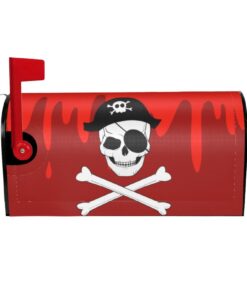 Piraten-Briefkastenabdeckung ASBWUO, wasserdicht, mit Sonnenschutz und magnetischer Briefkastendekoration für Outdoor-Be