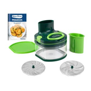 Genius Nicer Dicer Pegasus - Handzugdeckel | geringer Kraftaufwand | ideal für Schnelligkeit und Sicherheit im Gemüsesch