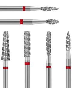 ANRUI Nagelfräser Aufsätze, 6 Stk Diamant Hartmetal Nagelfräser Bits, für professionelle Maniküre und Onychiektomie, Dia