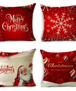 Moonlee Weihnachtsrot Kissenbezug 80x80cm 4er Set Deko CH-1961 Moonlee Weihnachtsrot Velvet Kissenbezug 80x80cm CH-196