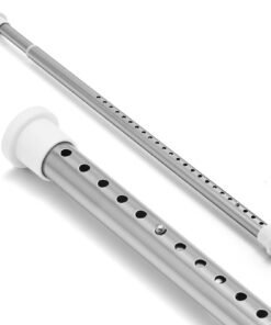 Edelstahl-Federspannstange ausziehbar für Robustheit und Flexibilität, ideal für Aktivitäten im Garten, 110–160 cm, Silb