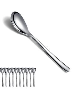 Kyraton Teelöffel Spülmaschinenfest, Dessertlöffel 12 Stück, 14cm Edelstahl | Kyraton Teelöffel Kaffeelöffel, Espressol