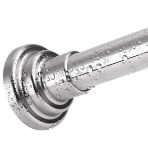 KzGrit Edelstahl Duschvorhangstange, rostfrei, verstellbar, rutschfest, für Badezimmer und Schrank (66-165,1 cm) KzGri