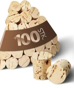 Tuuters 100 Spitzkorken für Reagenzgläser und Medizinskorken 22x16/13 mm