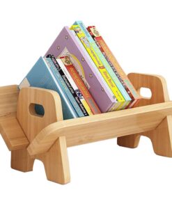 NUODWELL Kinder Bücherregal Holz Desktop Aufbewahrung Display Rack