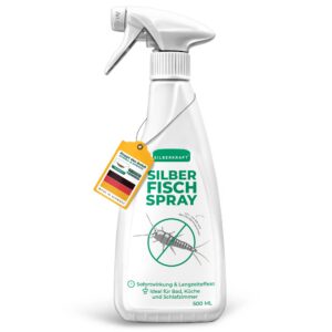 Silberkraft Silberfisch-Spray 500ml für Küche & Bad, Anti-Silberfisch-Mittel ohne Permethrin, Ideal für Familien mit Kin