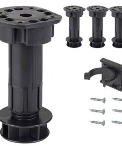 LouMaxx verstellbare Füße Schwarz 100-120mm | Stabile Möbelfüße für Küche & Bad | 200kg Tragkraft LouMaxx verstellbare