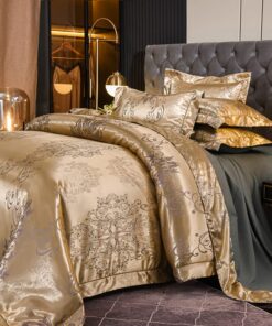 DXHOME Satin Bettwäsche Glatt Glänzend + Kissenbezug Aesthetic OEKO-TEX Modern Blumen Muster