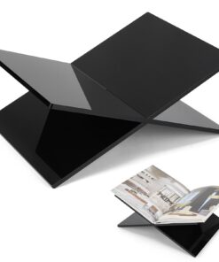 LALAGO Acryl Buchständer - Luxus Plexiglas Leseständer für Bibel und Zeitschriften | LALAGO Schwarz Kreuzrahmen Acryl B
