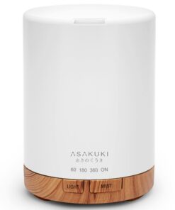 ASAKUKI 300ml Aroma Diffuser für Duftöle und Luftbefeuchter mit Timer und Automatischer Abschaltung