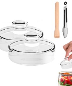 Glas Fermentiergewichte 2er Set Ø 7cm für Kimchi Fermentation breite Öffnung