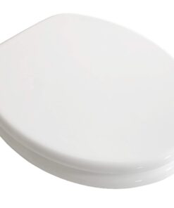 ADOB WC Sitz Klobrille Holzkern, extrem stabil, messing verchromte Scharniere -ideal für Wohnzimmersanitation, 99050