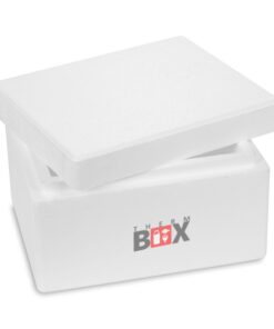 Thermobox Styroporbox Kühlbox für Essen und Trinken Isolierte Box 25x19x12cm Wandstärke 3cm Volumen 5,9L Wiederverwendba