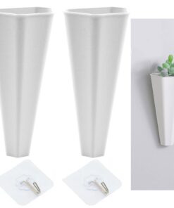 Wandvasen Hängende Blumentöpfe 10pcs Weiß für Sukkulenten Zuhause Büro Garten