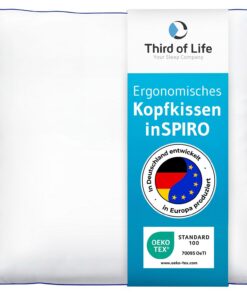 inSPIRO Kopfkissen 80x80 Ergonomisch für Seitenschläfer Rückenschläfer Bauchschläfer - Premium Nackenstütze OEKO-TEX Mad
