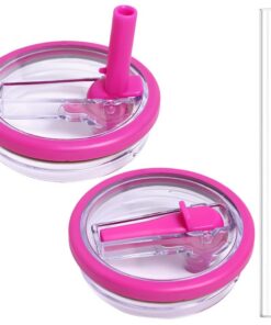 Kellegour Rosa Ersatzdeckel für 40oz Stanley Cup Becher - Premium Deckel Mit Strohhalm für Getränke, Zubehör und Geschen