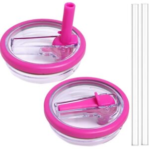 Kellegour Rosa Ersatzdeckel für 40oz Stanley Cup Becher - Premium Deckel Mit Strohhalm für Getränke, Zubehör und Geschen
