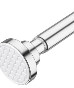 AIZESI Gardinenstange ohne Bohren 100-185 cm Spannstange Teleskop für Bad & Fenster Silber