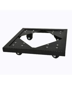 Casaflora ultrastarke Pflanzenroller für Pflanzkübel passend für eastwest- Kübel -schwarz - 42x42x6 cm - massiver Metall