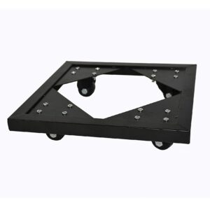 Casaflora ultrastarke Pflanzenroller für Pflanzkübel passend für eastwest- Kübel -schwarz - 42x42x6 cm - massiver Metall