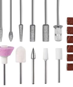 EUDUQ Professionseller Nagelfräser Bits, 11 Stück für Korund Nagelbohrer und Gel Acryl Nagelhaut | EUDUQ Qualitative Na