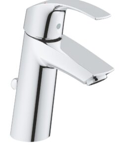 GROHE Eurosmart Waschtischarmatur Wassersparend für Bad | GROHE Eurosmart Wassersparender Wasserhahn mit Zugstangen-Abl