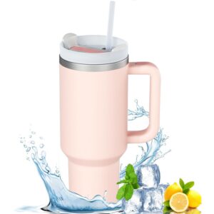 Favuit Thermobecher 40oz Heißkalte Getränke Isolierbecher Rosa Travel Mug Autobecher