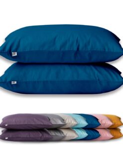 100% Baumwolle Satin Kissenbezug 40 x 80 cm 2er Set für Winterschlussverkauf | Weicher Satin Kissenbezug 40x80cm 2er Se