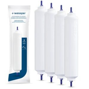 Wessper Kühlschrank Wasserfilter Ersatz für Samsung und LG, AEG, HAIER, Whirpool, HAFEX/EXP, WSF-100, EF9603, USC-100, 4