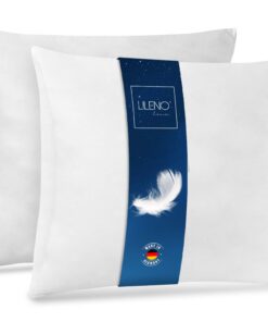 LILENO HOME Federkissen - Soft undComfortabel für Allergiker und Kinder - 80x80 cm Füllkissen mit 1200 g Federkern LILEN