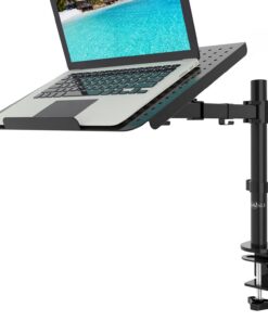 WALI Laptop Halterung für Schreibtisch - Ergonomisch Optimiert, Für 17 Zoll Laptops, Voll Verstellbar mit Belüfteter Küh