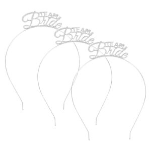 Minkissy Silber Team-Braut-Tiara - Partys pentru Frauen und Mädchen - 3 Stuck Pack