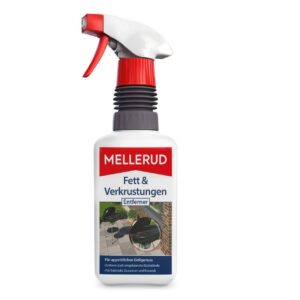 Mellerud Fett & Verkrustungen Entferner Ergiebiges Spray 1 x 0,5 l für Küche &rspa Reinigung von Eingebranntem, Fett & V