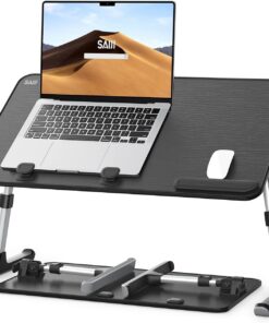 SAIJI Betttisch, 5-Höhenverstellbar Laptop Ständer, für Sofa-Arbeit und Studieren (52 * 30cm Schwarz) SAIJI Betttisch,
