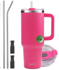 SUNTQ Doppelwandige Vakuum Isolierte Wasserflasche 1180ml Rubinrot SUNTQ Doppelwandige Vakuum Isolierte Wasserflasche Re