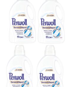 Perwoll Renew und Repair Weißwaschmittel, 96 Waschladungen, feinwaschend für weiße Fasern