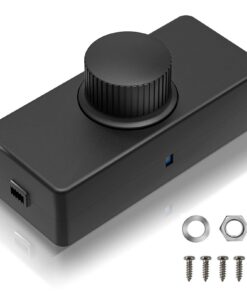 VIPMOON LED Dimmer Schalter für dimmbare Lampen und Glühstrahlen in Schwarz, 3-100 Watt, Einbau-Dimmer, AC 220-240V/50Hz
