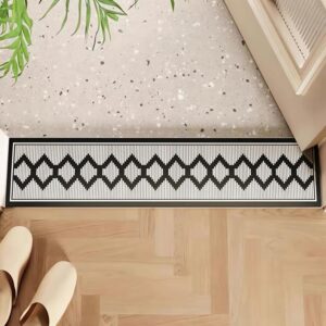 QHanky Badezimmerteppich 30x80cm - Rutschfester, absorbierender und waschbar - Ideal für Bad und Dusche - Bunt B - Matba