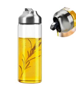 Aelga Olivenöl-Spenderflasche - Reinigungsmittel - Hausfrauen - Badewasser - Nassbad - 400ml Glas - Edelstahl-Einsatz -