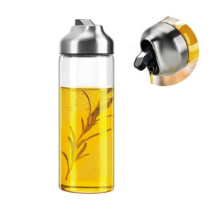 Aelga Olivenöl-Spenderflasche - Reinigungsmittel - Hausfrauen - Badewasser - Nassbad - 400ml Glas - Edelstahl-Einsatz -