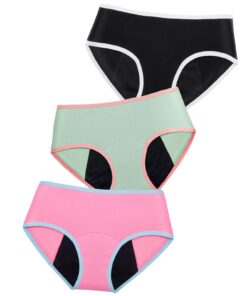 Soleurfe Periodenunterschwäsche für Mädchen - Starke Blutung, Baumwollunterhosen, Menstruationslip für Teenies 10-16 Jah