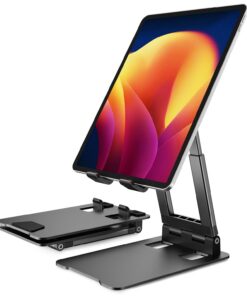 Stabiler Tablet Ständer AluminiumUniversal mit einstellbarer Höhe/Winkel für iPad/iPhone/Galaxy Tab - 4-13"Gerät-Schwarz