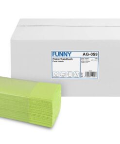 Funny Papierhandtuch, ZZ/V-Falz, für Familie, zum Grillen, 25 x 23 cm, 2lag, grün, 4000 Blatt, 1er Pack (1 x 1 Stück)