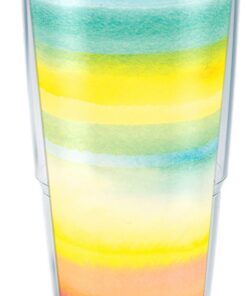 Tervis Yao Cheng Sommerliebe Isoliertes Getränkedosen mit Umhüllen und Gelbem Deckel, 24oz, Transparent | Tervis Yao Ch