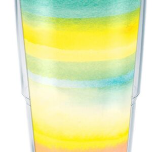 Tervis Yao Cheng Sommerliebe Isoliertes Getränkedosen mit Umhüllen und Gelbem Deckel, 24oz, Transparent | Tervis Yao Ch